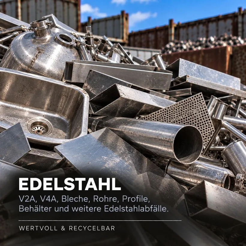 Edelstahl ankaufen in Leipzig – V2A, V4A, Bleche, Rohre, Profile, Behälter
