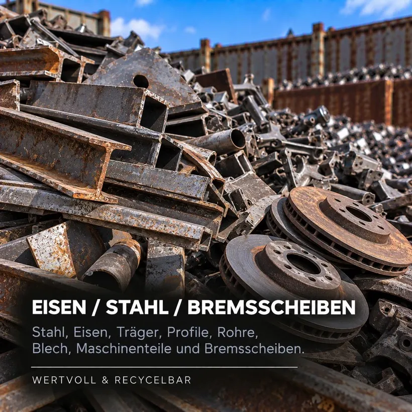 Eisen und Stahl ankaufen in Leipzig – Träger, Profile, Rohre, Blech, Maschinenteile, Bremsscheiben